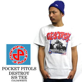 POCKET PISTOLS ポケットピストルズ U.S直輸入 値引き DUANE PETERS DESTROY S/S TEE / 半袖Tシャツ PPS ジム・フィリップス SK8 スケート 人気ブランド 人気スケート スケートブランド U.S直輸入 特価 メンズ ファッション あす楽 アメカジ ストリート ルード スケート