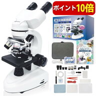 【本日P10倍】【楽天1位】 双眼生物 顕微鏡 40X-1000X メカニカルステージ 上下LEDライト 〈保証書 スタ…