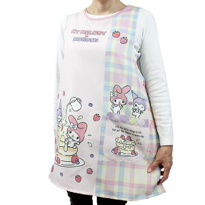 「キャラクターエプロン 24614145_47」キャラクターエプロン シナモロール マイメロディ クロミ サンリオ ポリエステル100% 保育士 介護士 給食 ホームウェア レディース かわ