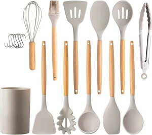 キッチンツール セット 調理器具 12点セット 一人暮らし 台所用品 新居祝い プレゼント 母の日プレゼント 耐熱 耐久性 木製ハンドル 和洋中料理に適用 抗菌 傷つかない フライ返し おたま ト
