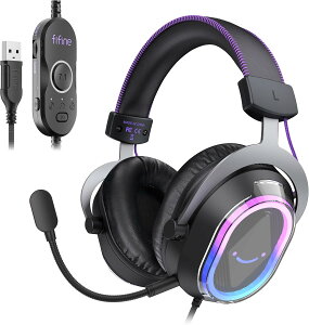 �y�����u�����h�E1�N�ۏ؁z �Q�[�~���O�w�b�h�Z�b�g USB�L�� 7.1ch�T���E���h RGB���C�g�t�� PC/PS5/PS4/Mac�Ή� Game/Chat�����o�����X �O��EQ���[�h ���E���m�C�Y�L�����Z�����O�}�C�N ���ʒ�����