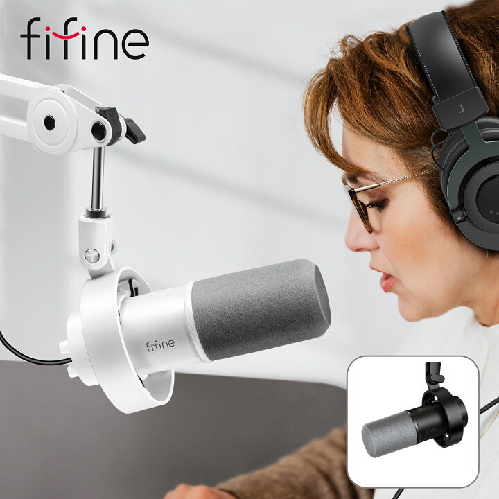 FIFINE K688 ダイナミックマイク ホワイト