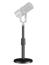 【公式ブランド・1年保証】 マイクスタンド 卓上 デスクトップスタンド マイクホルダー付き 高さ調節 マイク対応 オールメダル製 3/8″＆5/8″ネジ対応 丸型ベース 14cm-21cm ブラック ブランド正規品 FIFINE BS1