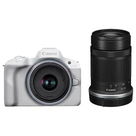 キャノン Canon ミラーレス一眼カメラ EOS R50 ダブルズームキット　ホワイト