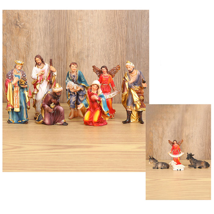 楽天市場キリスト降誕のシーン イエス生誕置物 点セット 聖家族