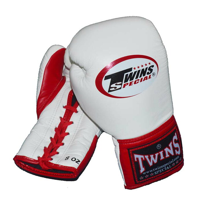 楽天市場】TWINS本革製 ひも式ボクシンググローブ 8oz 白×赤 