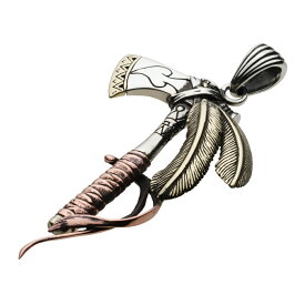 シルバー アクセサリー シルバーペンダント シルバー925 フェザー 真鍮 銅 メンズ レディース アクセサリー ネックレス 斧 ネイティブ インディアン 羽根