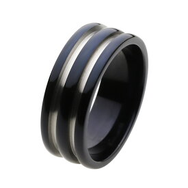 チタン アクセサリー チタンリング ブラックカラー ブラックライン メンズ レディース プレゼント 金属アレルギー対応(出難い) 指輪 シンプル 軽量 ラグジュアリー ユニセックス