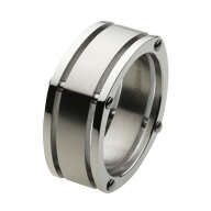 【FIGMART】ステンレス リング メンズ【fr6055】メカニカル パーツ スチームパンク シンプル 送料無料