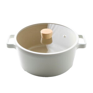 【公式】FIKA セラミック キャセロール 両手鍋 蓋付き 18cm 22cm 24cm 26cm IH ガス コンロ 両手鍋 揚げ物 鍋 おしゃれ 可愛い 綺麗 北欧 ベージュ 白 人気 ウッド 焦げ付かない ギフト かわいい 大容