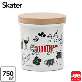 スケーター Skater リサ・ラーソン マイキー ホーローキャニスター 木蓋 750mL | ホーロー おしゃれ かわいい ホウロウ ほうろう スケーター skater ENC8 リサラーソン キッチン Lisa Larson シュガーポット お菓子入れ クッキー瓶
