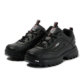 FILA フィラ スニーカー シューズ レディース メンズ ユニセックス Distorter Premium ディストーター プレミアム BLACK/RED/NAVY ブラック WSS23012027 通学 ローカット シンプル カジュアル 厚底 送料無料 新作