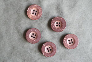 【ボタンセール】ココナッツボタン21mm 丸四穴5個セット