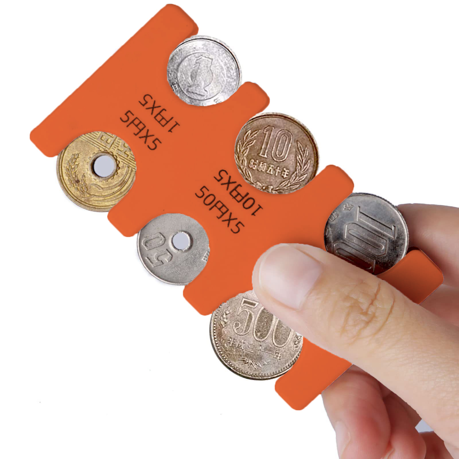 携帯コインホルダー カード型 片手で取り出せる コインケース 収納 透明