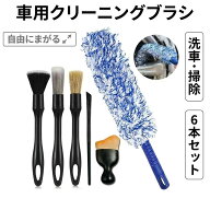 ＼マラソン限定ポイント10倍／ 洗車ブラシ 傷つかない 6種類 5本セット 車 クリーニングブラシ 筆 柔らか…