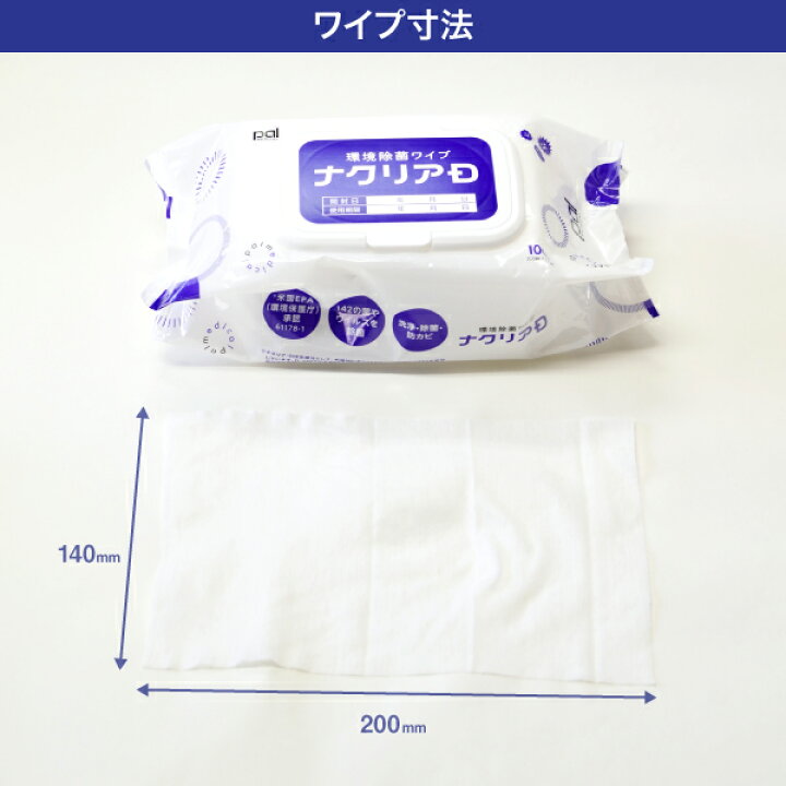 楽天市場】ナクリア-D 環境除菌ワイプ オールインワン除菌ワイプ 抗 