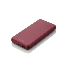 モバイルバッテリー 大容量 軽量 小型 薄型 コンパクト 5V/3A出力 10000mAh 15W Type-C×1 USB-A×1 2ポート 携帯充電 PSE適合 iPhone スマートフォン タイプC 充電 非常 災害 充電池 スマホ充電対応［DE-C38-10000］