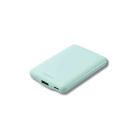 モバイルバッテリー 大容量 軽量 小型 薄型 コンパクト 5000mAh 15W Type-C×1 USB-A×1 合計2ポート 高速充電 急速充電 携帯充電 PSE適合 iPhone スマートフォン タイプC 充電 非常 災害 充電池 スマホ充電対応 ELECOM［DE-C45-5000］