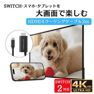 HDMI�P�[�u�� �~���[�����O�P�[�u�� �ϊ��P�[�u�� SWITCH SWITCH2 Type-C 2m TV iPhone Android �X�}�z �^�u���b�g iPad PC�Ή� �e���r�o�� �ȒP�ڑ� �]�� ���� ���j�^�[ �ӏ� ���� 4K �e���r�ɉf�� �Q�[�� 