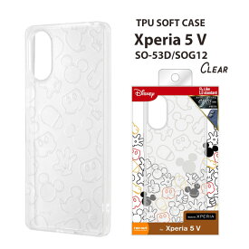 Xperia 5V ディズニー ソフトケース SO-53D SOG12 Like standard TPUソフトケース キラキラ ミッキーマウス カバー Disney 選べる配送 送料無料［RT-RDXP5M5A-MKM］