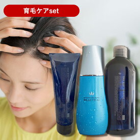 【10％オフ★GWセール中】 【育毛ケアセット】育毛美容液 ハツモール ビューティーG180ml＋DNAミントシャンプー300ml＋ミントトリートメント200g 送料無料 育毛剤 女性用 ヘアケア 頭皮ケア 髪 薄毛 分け目 生え際 おでこ 前髪 薄い 毛髪 養毛 医薬部外品