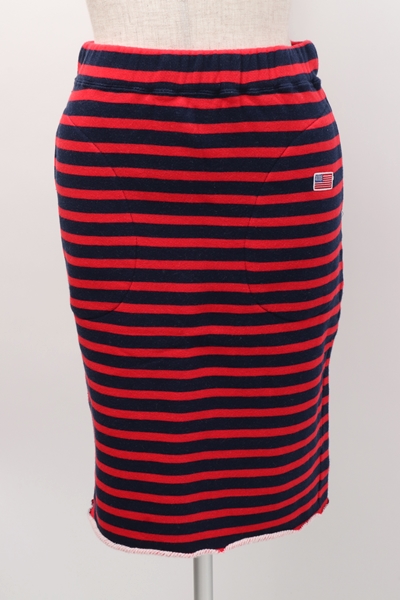 ジャクソンマティスJACKSON MATISSE ボーダースウェットスカート新品 LSKA52509 爆売り 紺赤 ワンサイズ 未使用 DM200708 愛用 2点以上同時購入で送料無料