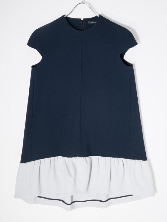 楽天市場】YOKO CHANヨーコチャン キャップスリーブバイカラードレス  