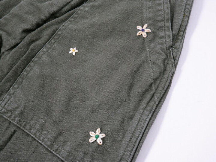 楽天市場】SHANANA MILシャナナミル リメイク花刺繍ミリタリーベイカー 