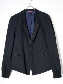 Paul Smith/ポールスミス メインライン フルジップテーラードデザインリブジャケット【MJKA74422】【ブラック】【S】【中古】【沖縄.離島以外 送料無料】【DM240321】