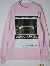 ジャクソンマティスJACKSON MATISSE 2022SS ×World Industries the double dip長袖Tシャツ新品【MTSA68425】【ピンク】【M】【未使用】【2点以上同時購入で送料無料】【DM220608】