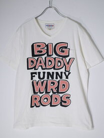 WEIRDOウィアード 2019SS BIG DADDY S/S V-NECK T-SHIRTS半袖VネックTシャツ【MTSA69228】【ホワイト】【M】【中古】【2点以上同時購入で送料無料】【DM220905】