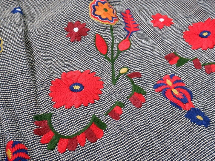 楽天市場】45R(45rpm 45アールピーエム) フラワー刺繍インディゴギマ  