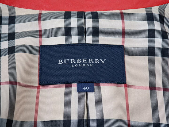 楽天市場】BURBERRY LONDONバーバリーロンドン 羊革ラムレザー 裏地  