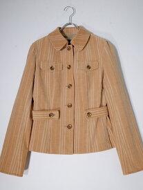 BURBERRY LONDONバーバリーロンドン ストライプ織コーデュロイジャケット【LJKA73342】【ベージュ】【38】【中古】【沖縄.離島以外 送料無料】【DM231120】