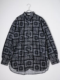 Engineered Garmentsエンジニアードガーメンツ 19 Century BD Shirt ペイズリー柄コットンボタンダウンシャツ【MSHA78847】【ブラック|ホワイト】【M】【中古】【沖縄.離島以外 送料無料】【DM250812 】