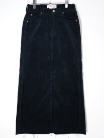 REMI RELIEF/レミレリーフ 2021AW L'Appartementアパルトモン別注Corduroy Long Skirtコーデュロイロングスカート【LSKA74055】【ブラック】【M】【中古】【2点以上同時購入で送料無料】【DM240206】