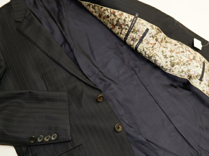 楽天市場 Paul Smith Collectionポールスミスコレクション 桜時雨 花柄裏地 ウールストライプ2bジャケット Mjka ネイビー L 中古 2点以上同時購入で送料無料 Dm ブランド古着の買取販売 渋谷filt