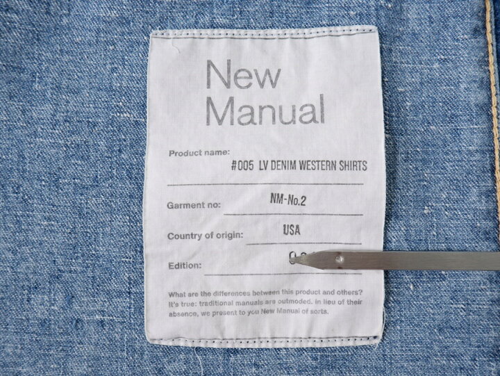楽天市場】New Manualニューマニュアル 100着限定#005 LV DENIM 