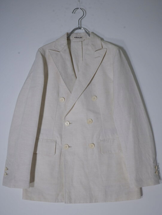 楽天市場】AURALEEオーラリー FINX LINEN OX DOUBLE BREASTED JACKET  