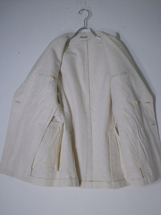 楽天市場】AURALEEオーラリー FINX LINEN OX DOUBLE BREASTED JACKET  