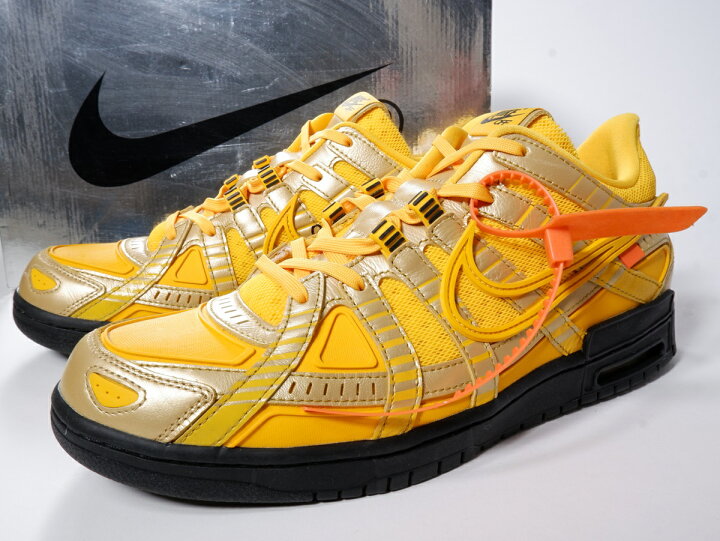 楽天市場】NIKEナイキ AIR RUBBER DUNK/OW OFF-WHITE UNIVERSITY GOLD  