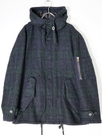 PS PAUL SMITHポールスミス 縮絨ウール ミリタリーモッズパーカーコート【MCTA70074】【ブラックウォッチ系】【M】【中古】【2点以上同時購入で送料無料】【DM221230】