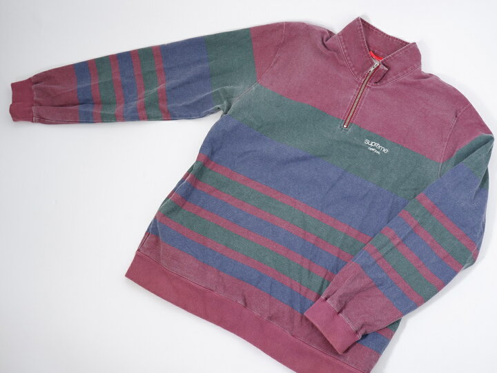 楽天市場】SUPREMEシュプリーム 2016SS Print Stripe Half Zip Sweat  