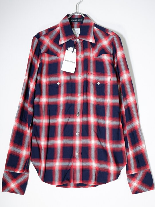 楽天市場】MADISON BLUEマディソンブルー WESTERN RAYON SHIRTS CHECK 