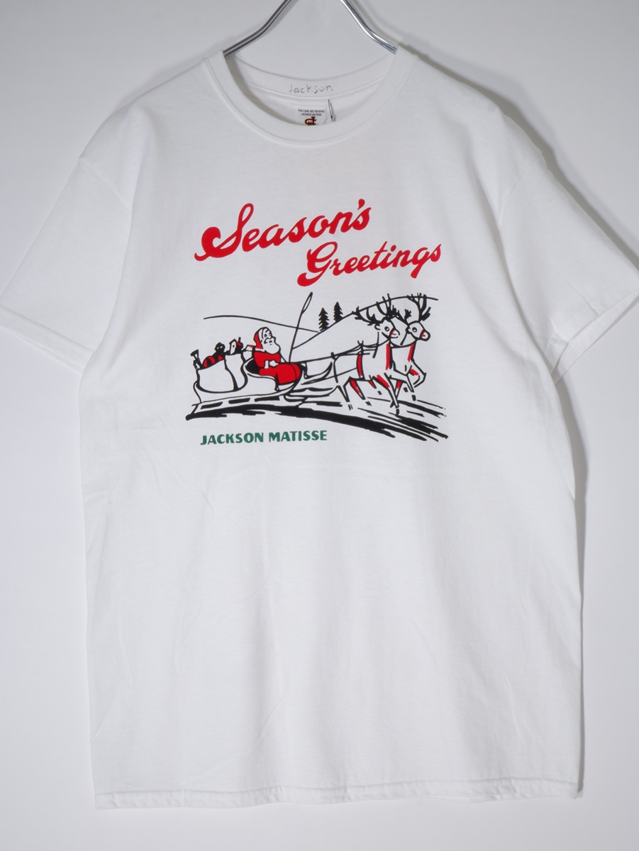 ジャクソンマティスJACKSON MATISSE 2021AW ×PALOMA 国産 SIGNS Season's Greetings Tシャツ新品 未使用 レッド 2点以上同時購入で送料無料 最大51％オフ！ M MTSA66479 ホワイト DM211126