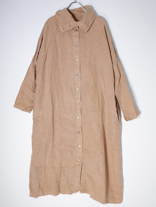 ネストローブ nest Robe リネンスモーキングコート F＼ブラウン系 モカ  