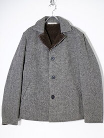 【楽天スーパーSALE期間中ポイント5倍!】Paul Smith COLLECTIONポールスミスコレクション HERRINGBONE WOOL BLOUSONヘリンボーンウール 裏ボアジャケット ハーフコート【MJKA70486】【黒グレー系 裏ダークブラウン】【M】【中古】【沖縄.離島以外 送料無料】【DM230117】