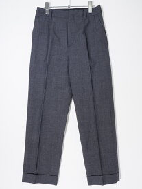 MARGARET HOWELL/マーガレットハウエル PRINCE OF WALES CHECK WOOL LINEN ウールリネン グレンチェックパンツ【LPTA74194】【チャコール】【2】【中古】【2点以上同時購入で送料無料】【DM240227】