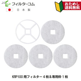 ユニックス（UNIX）KRP100用押さえ枠1枚＆フィルター4枚セット KRP100／KRP-AFH／KRP-ANFH／KRP-ACFH／KRP-BWFH／KRP-BWNFH／KRP-BWCFH 互換フィルター【お試し品】【ネコポス便 送料無料】