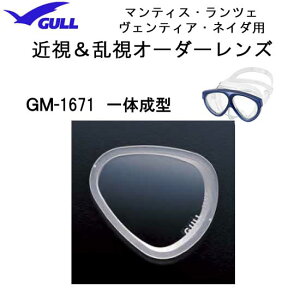 GULL(ガル)純正品 オーダーレンズ 受注生産 一体成型タイプ ランツェ・ネイダ ヴェンティア用 ■2枚セット マスク用度付レンズ GM-1671 GM1671 左右共用